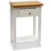 End Table 50x32x75 cm Solid Oak Wood