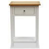 End Table 50x32x75 cm Solid Oak Wood