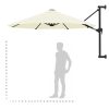 Wall-Mounted Parasol with Metal Pole 300 cm – Sand