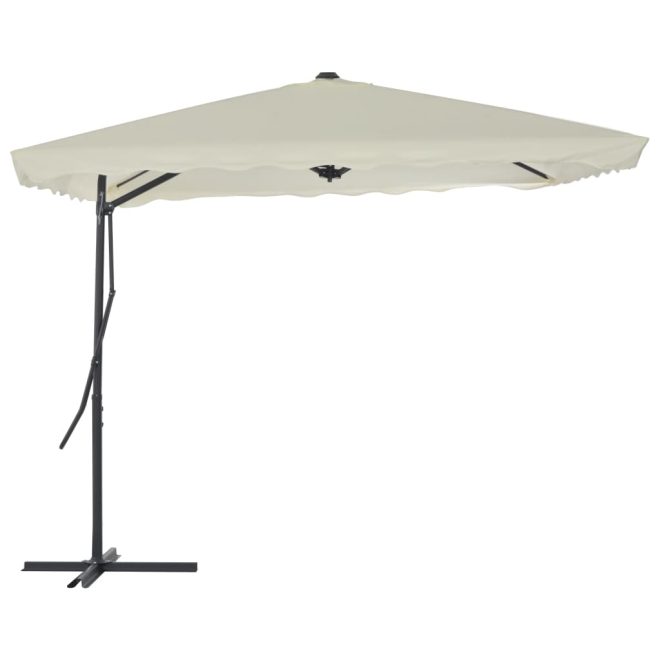 Outdoor Parasol with Steel Pole 250×250 cm – Sand