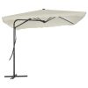 Outdoor Parasol with Steel Pole 250×250 cm – Sand