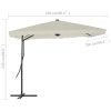 Outdoor Parasol with Steel Pole 250×250 cm – Sand