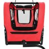 2-in-1 Pet Bike Trailer & Jogging Stroller – Red and Black