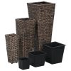 Garden Raised Beds 3 pcs Water Hyacinth – Dark Brown