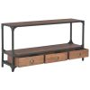 Branford TV Cabinet with 3 Drawers 120x30x60 cm Solid Pine Wood