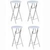 Bar Tables 4 pcs with MDF Tabletop White