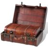 Wooden Treasure Chests 2 pcs Vintage Brown