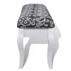 Cushioned Hocker for Dressing Table 2-Seater 110 cm – Black