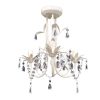 Crystal Pendant Ceiling Lamp Chandelier Elegant White – 1