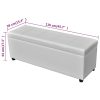 Long Storage Bench Wood – White