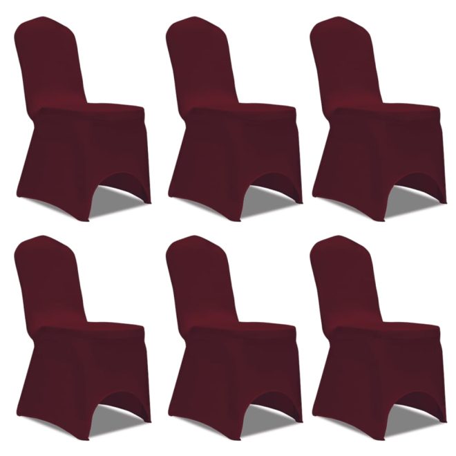 Chair Cover Stretch – Burgundy, 6