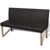 Bench 139.5 cm Faux Leather – Dark Brown