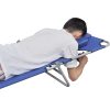 Folding Sun Lounger with Head Cushion Powder-coated Steel – Blue