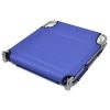 Folding Sun Lounger with Head Cushion Powder-coated Steel – Blue