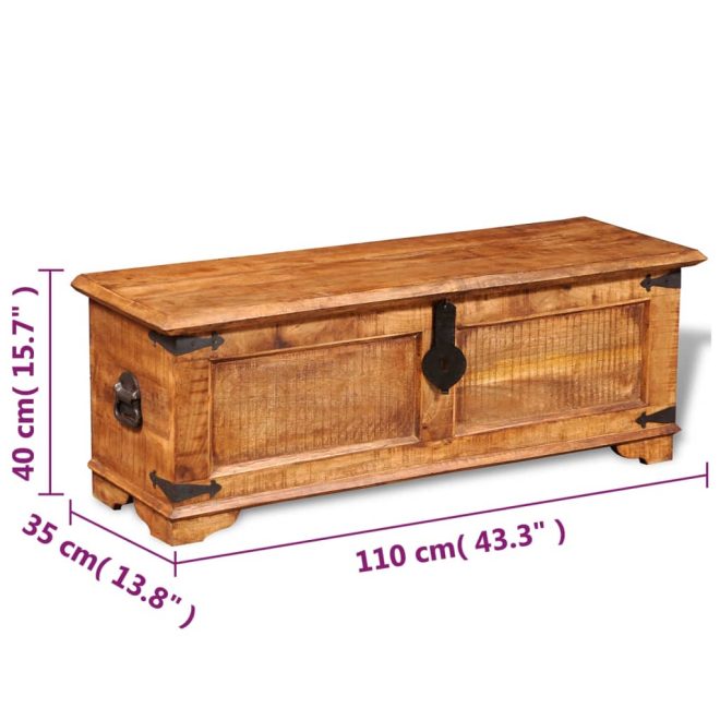 Storage Chest Rough Mango Wood