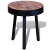 End Table Round Reclaimed Teak Wood