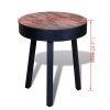 End Table Round Reclaimed Teak Wood