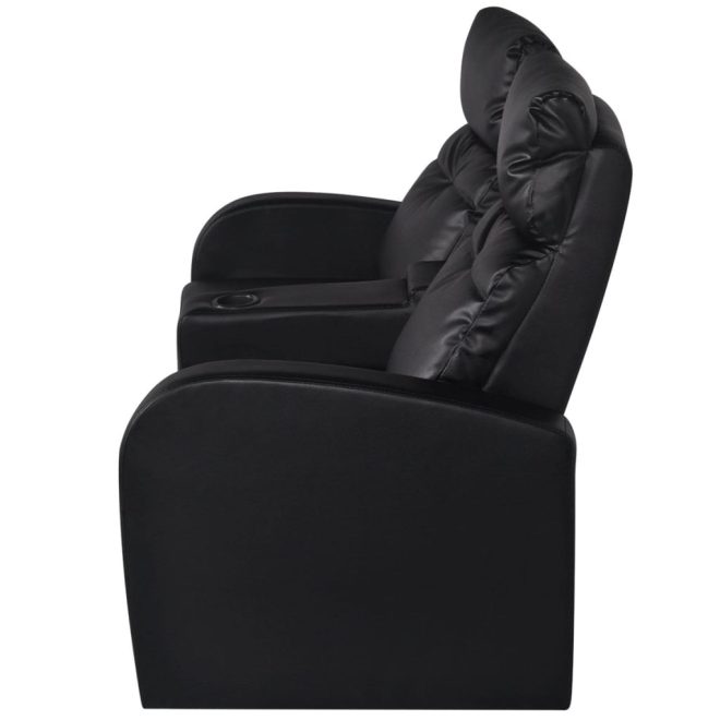 Hauppauge Recliner 2-seat Artificial Leather – Black