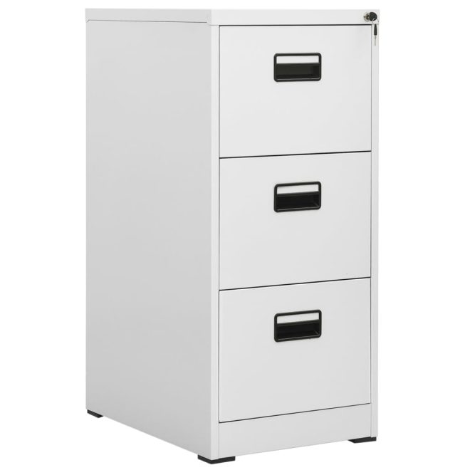 Filing Cabinet Light Grey 46x62x102.5 cm Steel