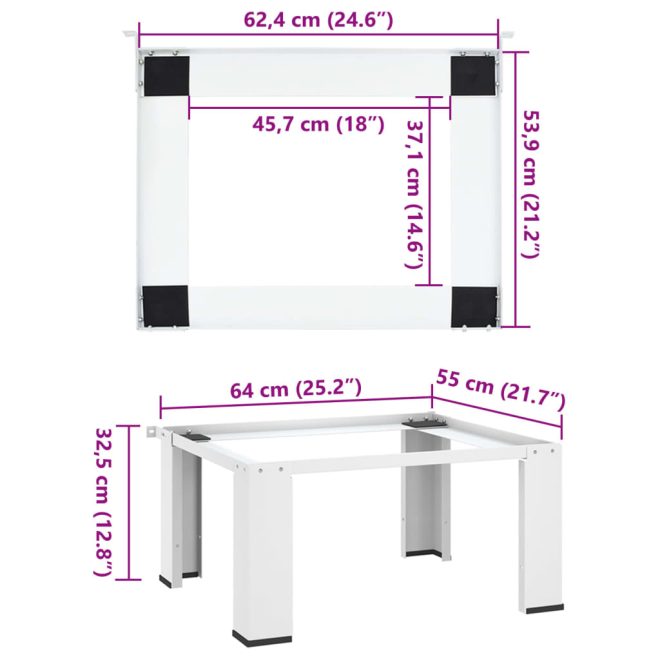 Washing Machine Pedestal White – 100 kg