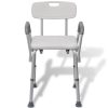 Shower Chair Aluminium White