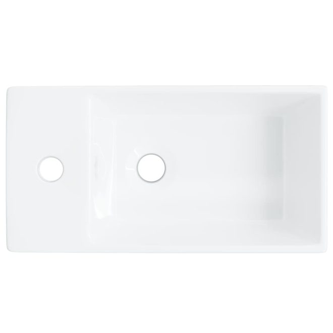 Wash Basin White 48x25x15 cm Ceramic