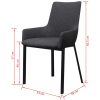 Dining Chairs Fabric – Dark Grey, 2