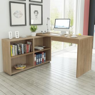 Corner Desk 4 Shelves