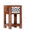 Stewart Bedside Cabinet 30x30x50 cm Solid Sheesham Wood