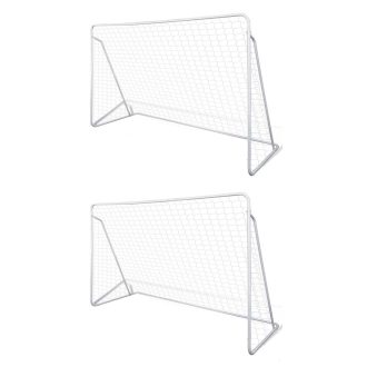 Soccer Goal Post Net Set Steel 240 x 90 x 150 cm High-quality