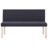 Bench 139.5 cm Dark Grey Polyester