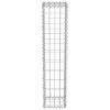 Gabion Wall with Covers Galvanised Steelcm – 20x20x100 cm