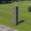 Gabion Wall with Covers Galvanised Steelcm – 20x20x100 cm