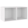 Vinyl Storage Box 71x34x36 cm Engineered Wood – White