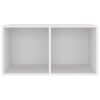 Vinyl Storage Box 71x34x36 cm Engineered Wood – White