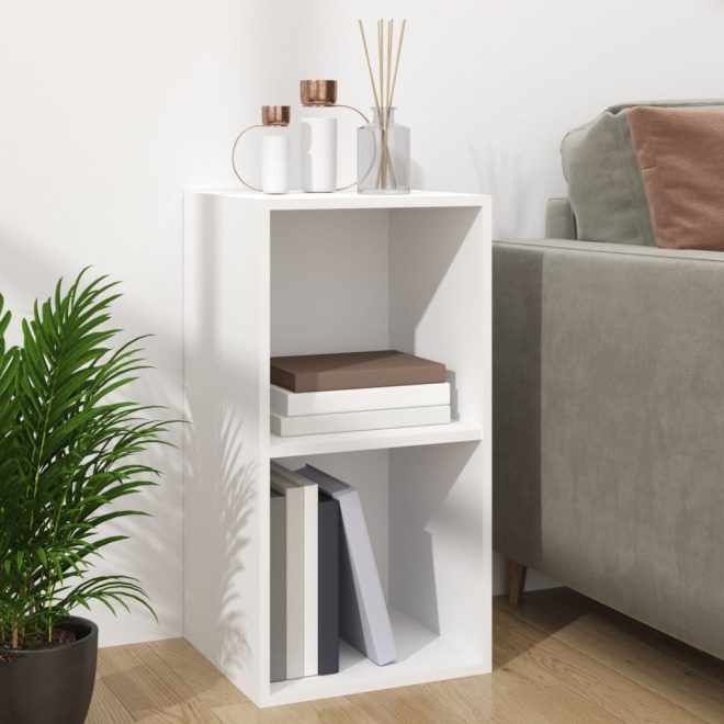 Vinyl Storage Box 71x34x36 cm Engineered Wood – White