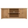 Keera TV Cabinet 120x40x50 cm Solid Pine Wood Panama Range – Brown