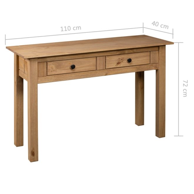 Console Table 110x40x72 cm Solid Pine Wood Panama Range – Brown