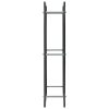 Firewood Rack Black Steel – 44x20x100 cm