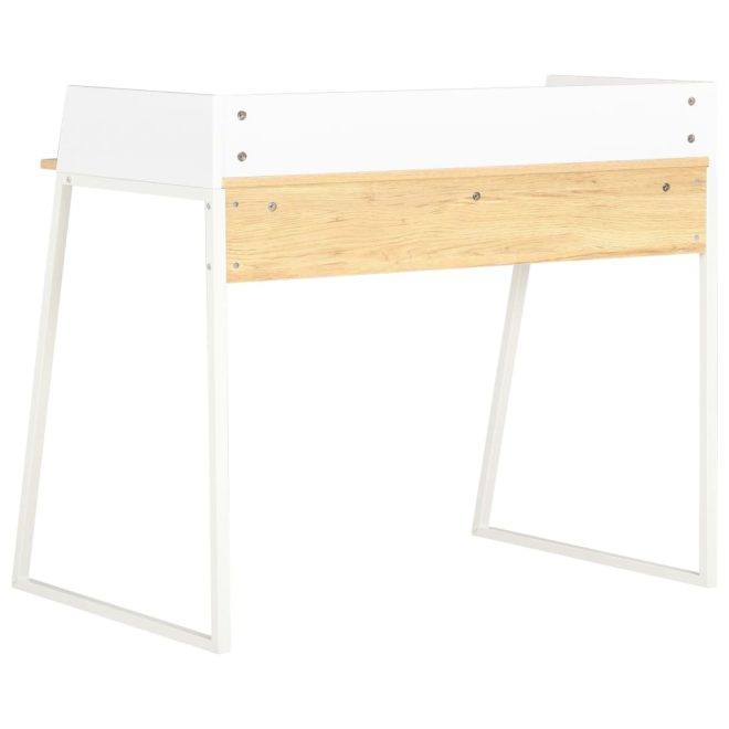 Desk and 90x60x88 cm – White and Brown