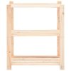 3-Tier Storage Rack 80x38x90 cm Solid Wood Pine 150 kg – 1