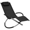 Children’s Sun Lounger Steel Black