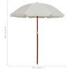 Parasol with Steel Pole – 180 cm, Sand