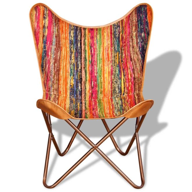 Butterfly Chairs Multicolour Chindi Fabric – 2