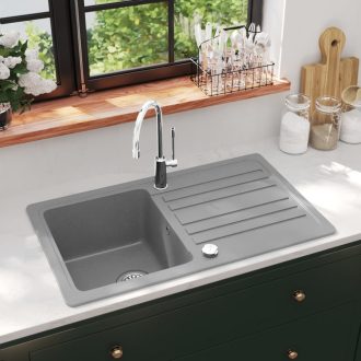 Granite Kitchen Sink Single Basin with Drainer Reversible