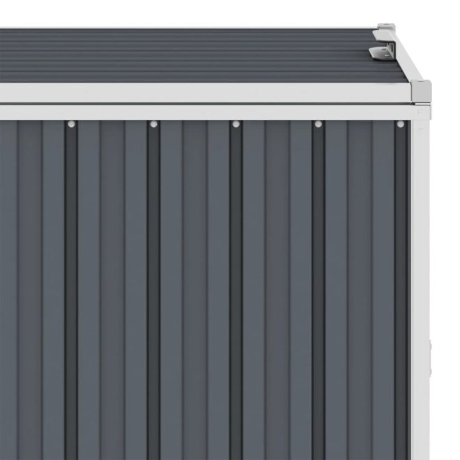 Double Garbage Bin Shed Steel – 143x81x121 cm, Grey