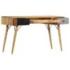 Desk with Drawers 130x50x80 cm Solid Mango Wood