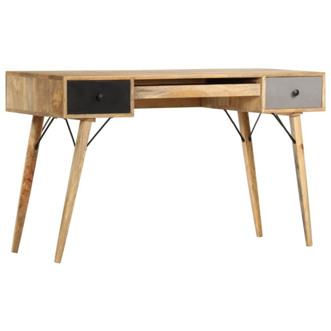 Desk with Drawers 130x50x80 cm Solid Mango Wood