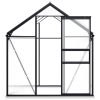 Greenhouse with Base Frame Anthracite Aluminium – 190x190x202 cm