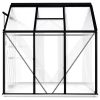 Greenhouse with Base Frame Anthracite Aluminium – 190x190x202 cm